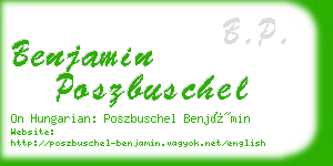 benjamin poszbuschel business card